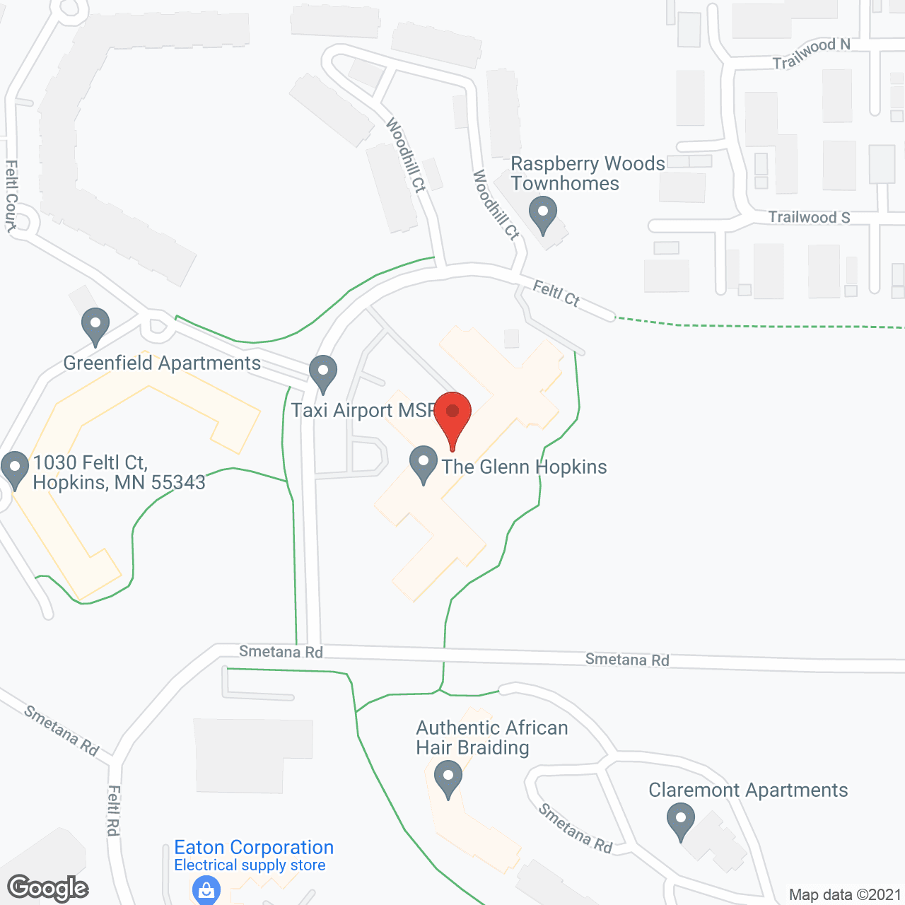 Map of the neighborhood around The Glenn Hopkins