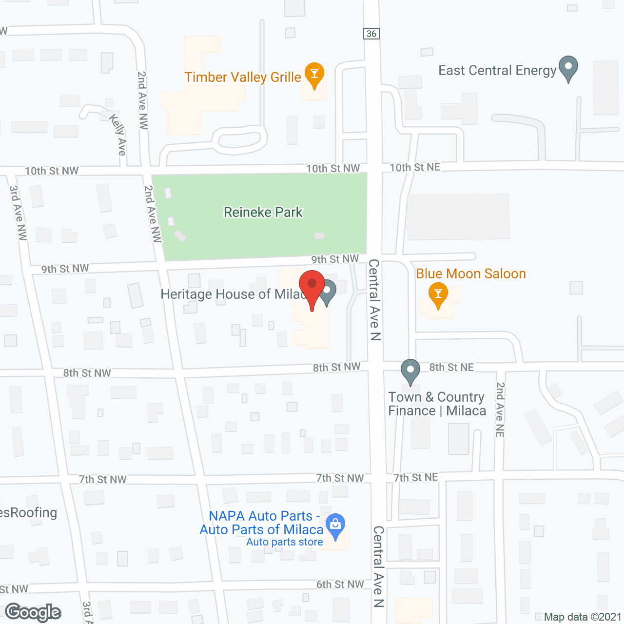 Map of the neighborhood around Sunrise Village