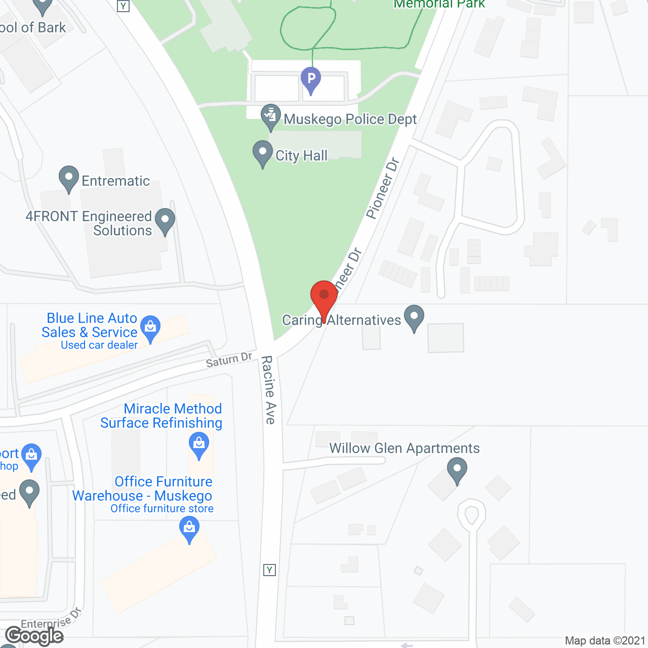Map of the neighborhood around Caring Alternatives of Muskego