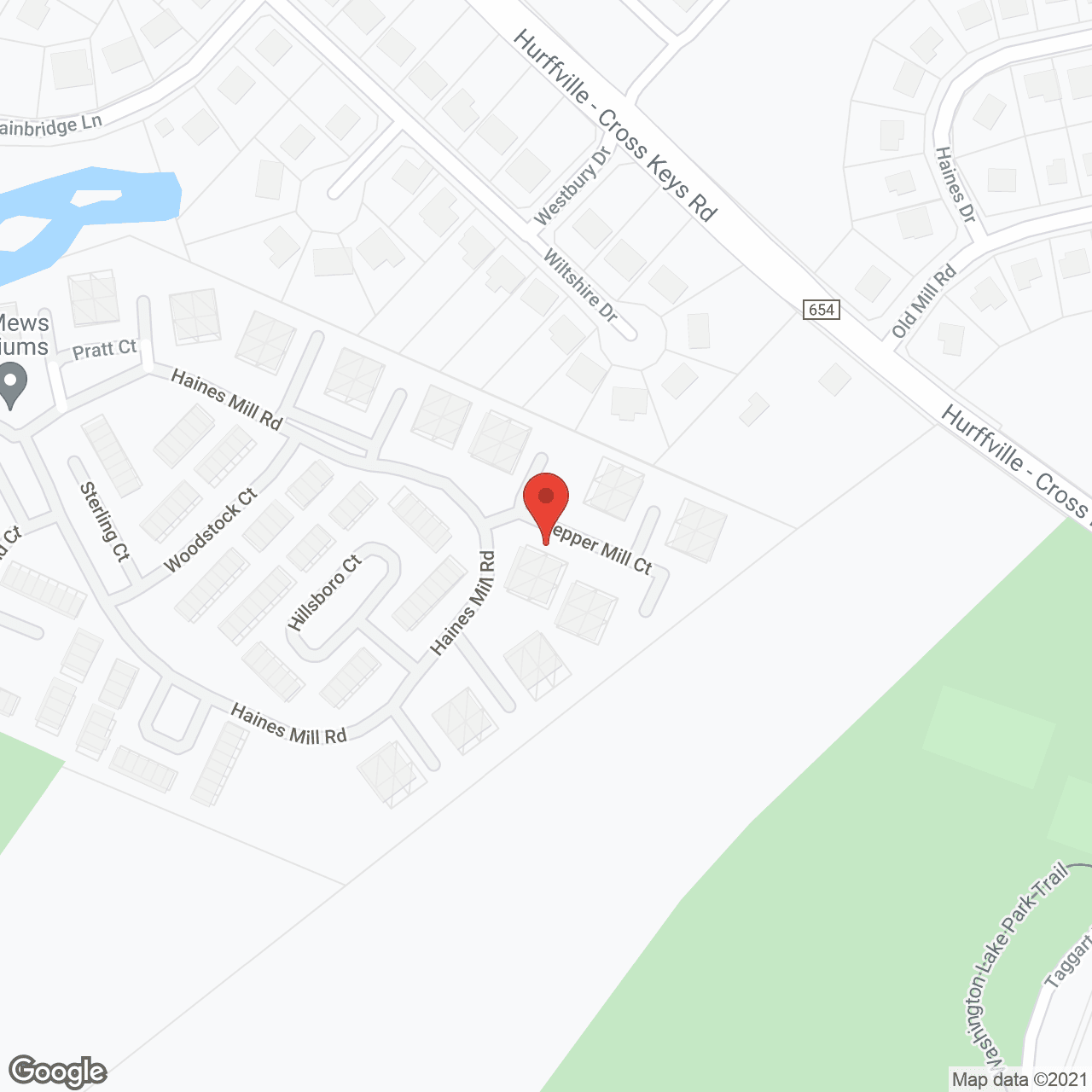 Map of the neighborhood around All American Assisted Living at Washington Township
