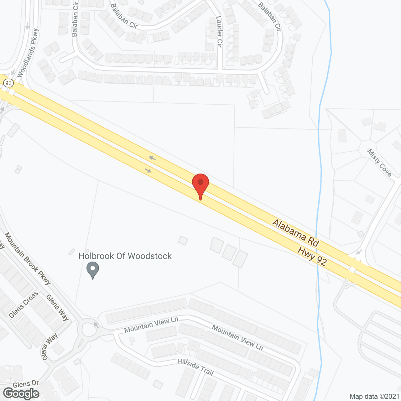 Map of the neighborhood around The Holbrook of Woodstock
