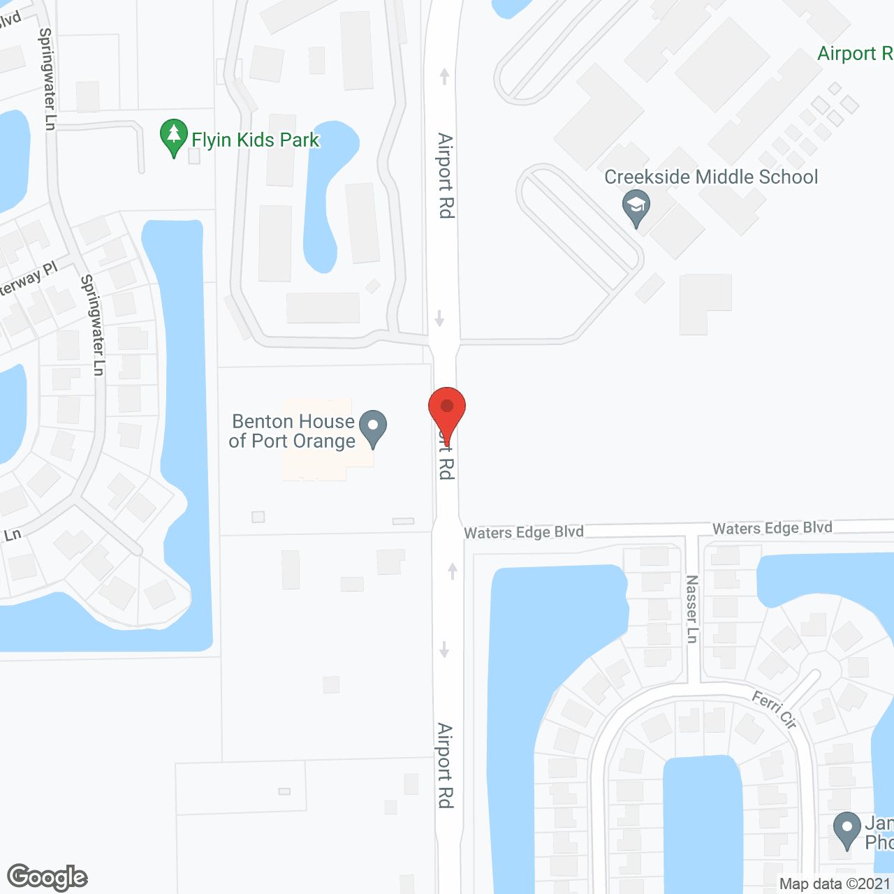 Map of the neighborhood around Benton House of Port Orange