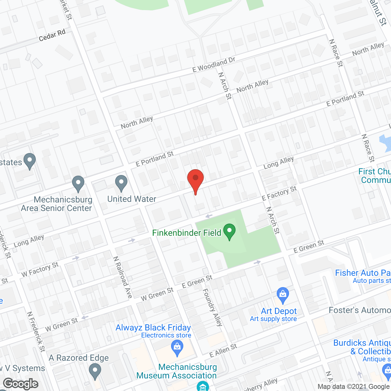 Map of the neighborhood around Harmony at West Shore