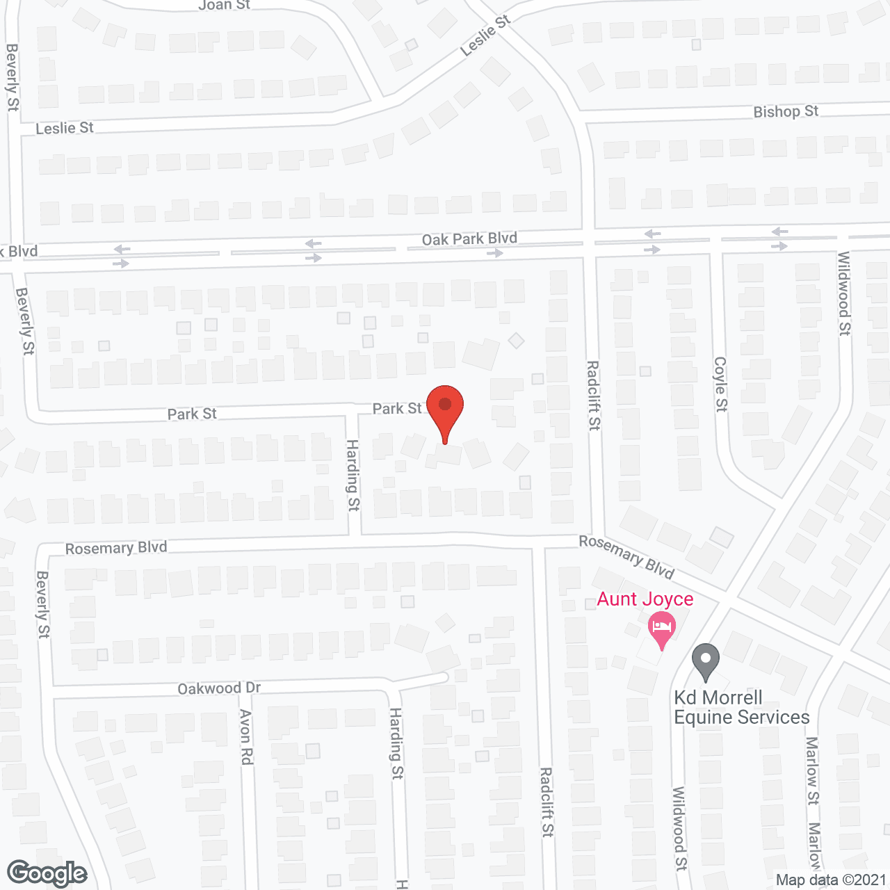 Map of the neighborhood around Oakland Haven Inc