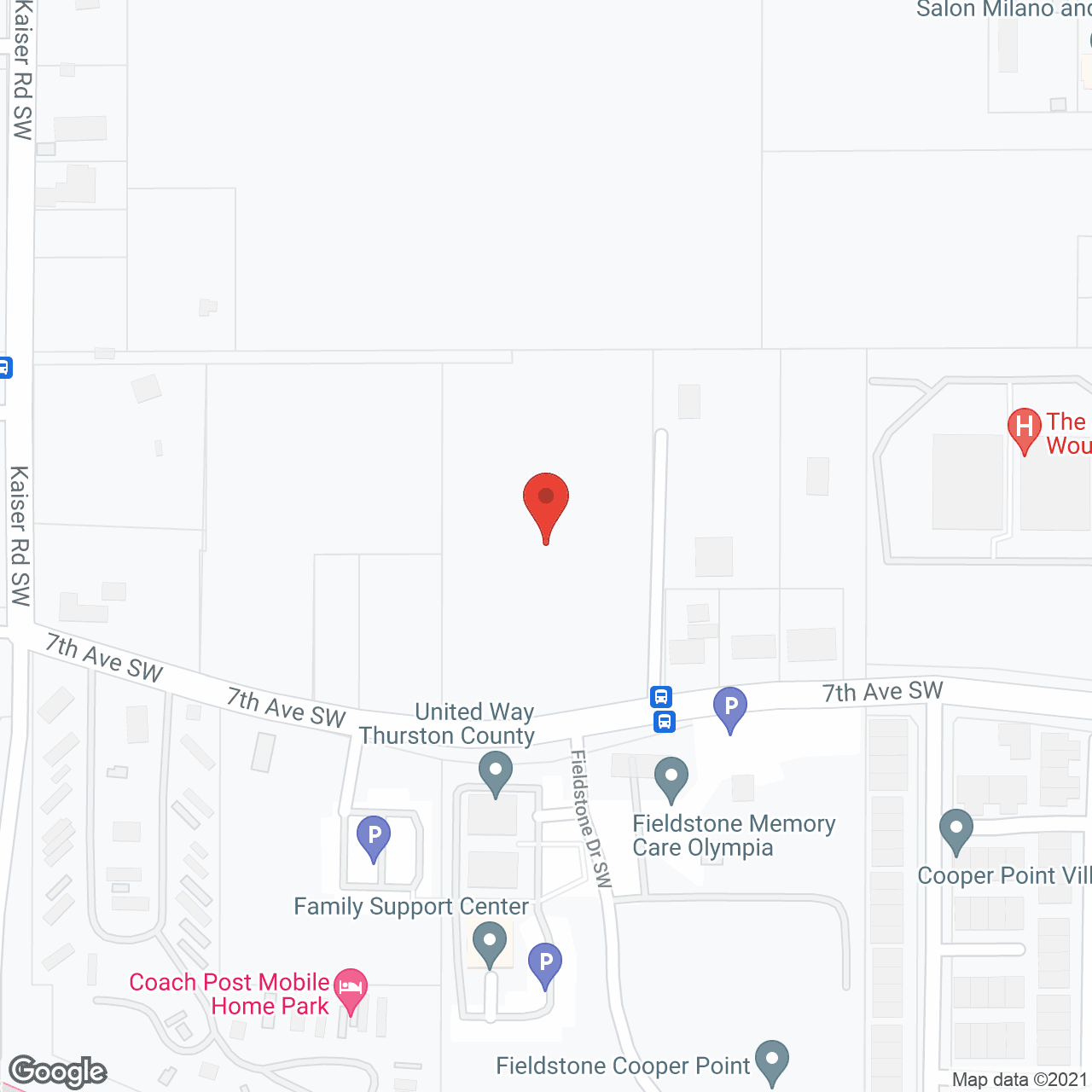 Map of the neighborhood around Fieldstone Olympia Memory Care