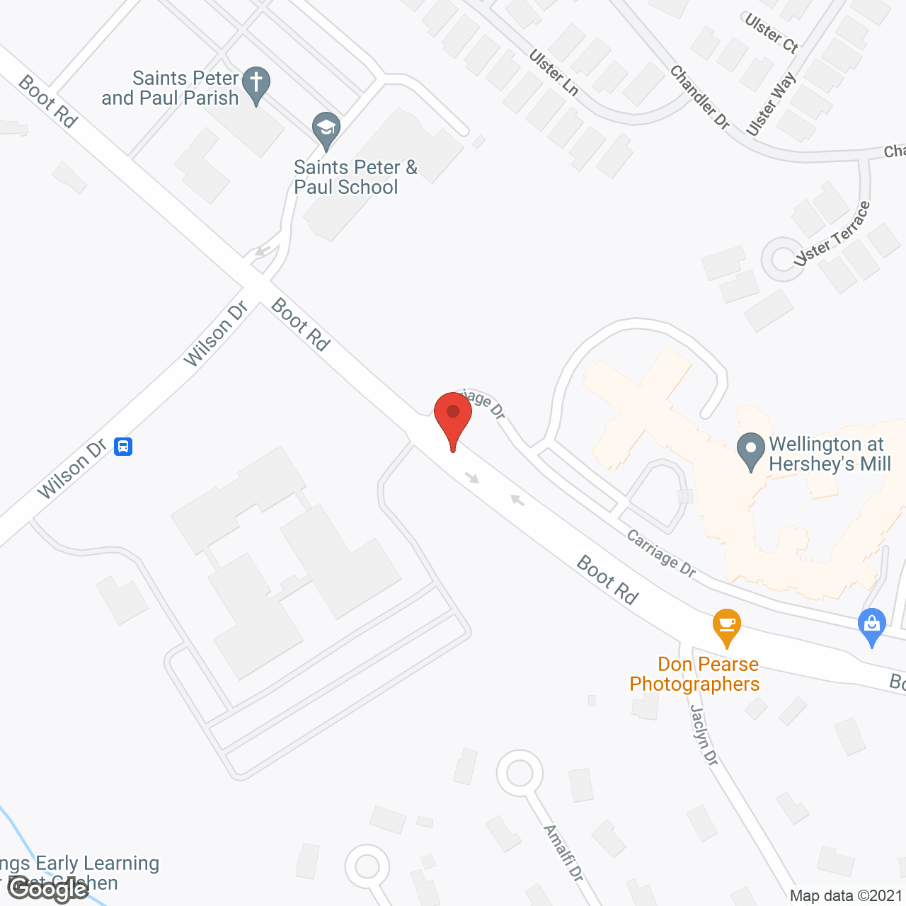 Map of the neighborhood around Wellington at Hershey's Mill