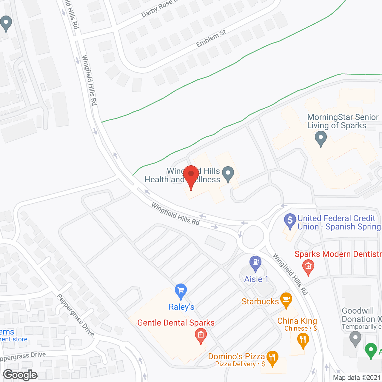 Map of the neighborhood around Wingfield Hills Health and Wellness