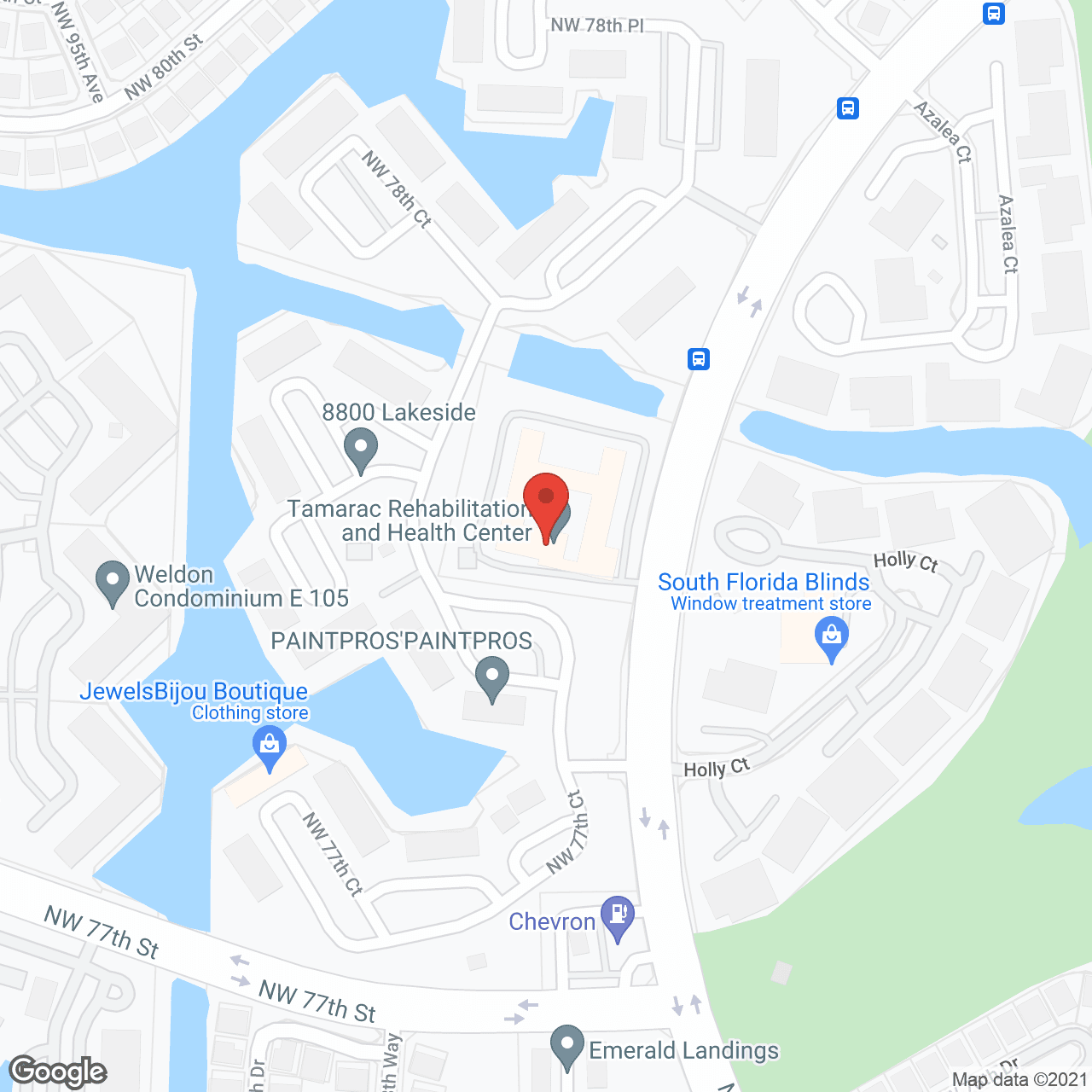 Map of the neighborhood around Tamarac Rehabilitation & Health Care Center