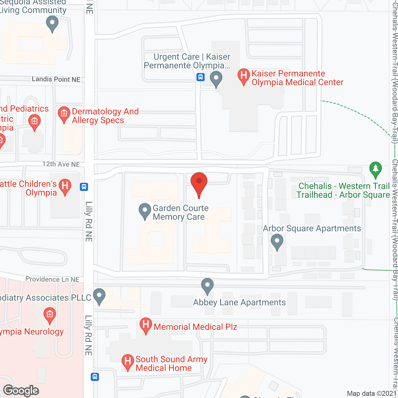 Map of the neighborhood around Brookdale Olympia East