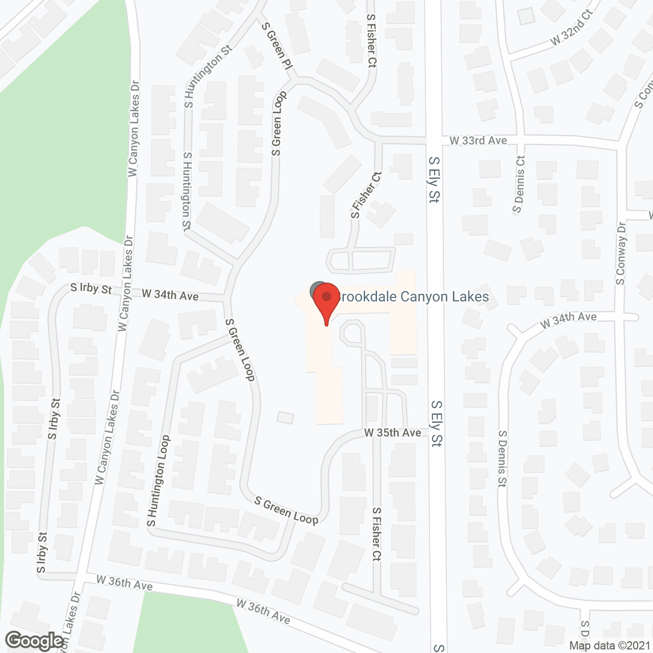 Map of the neighborhood around Brookdale Canyon Lakes