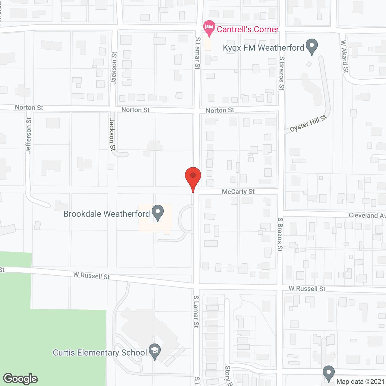 Map of the neighborhood around Brookdale Weatherford