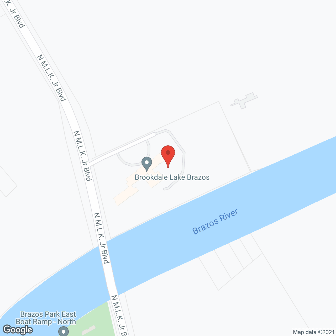 Map of the neighborhood around Brookdale Lake Brazos