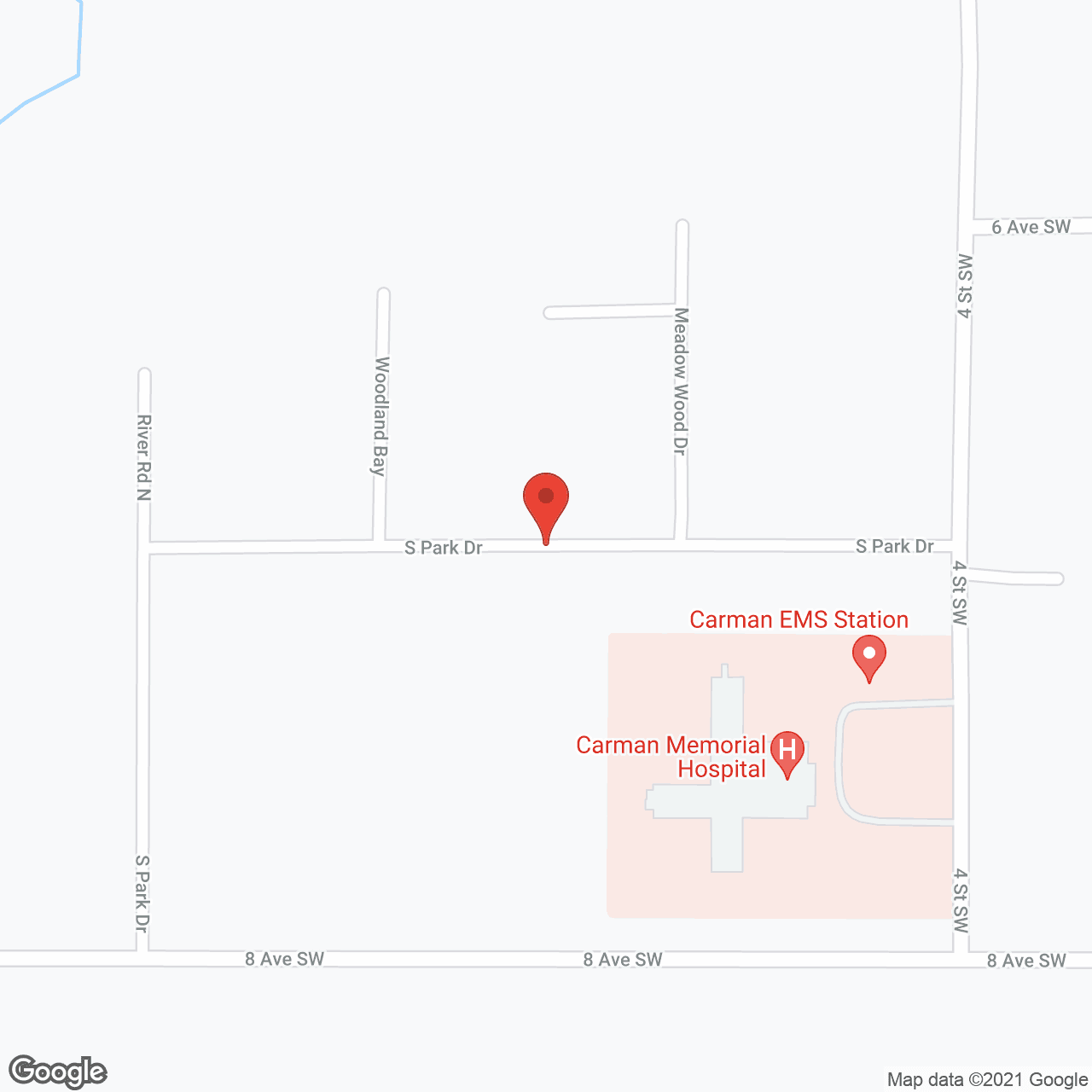 Map of the neighborhood around Carman Meadowood Estates