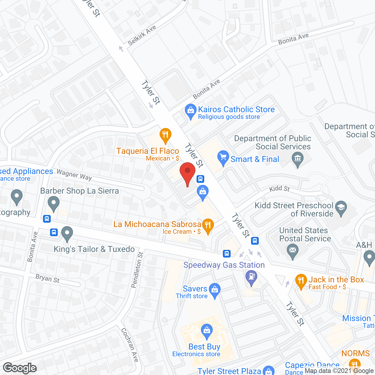 Map of the neighborhood around 4046 Tyler LLC