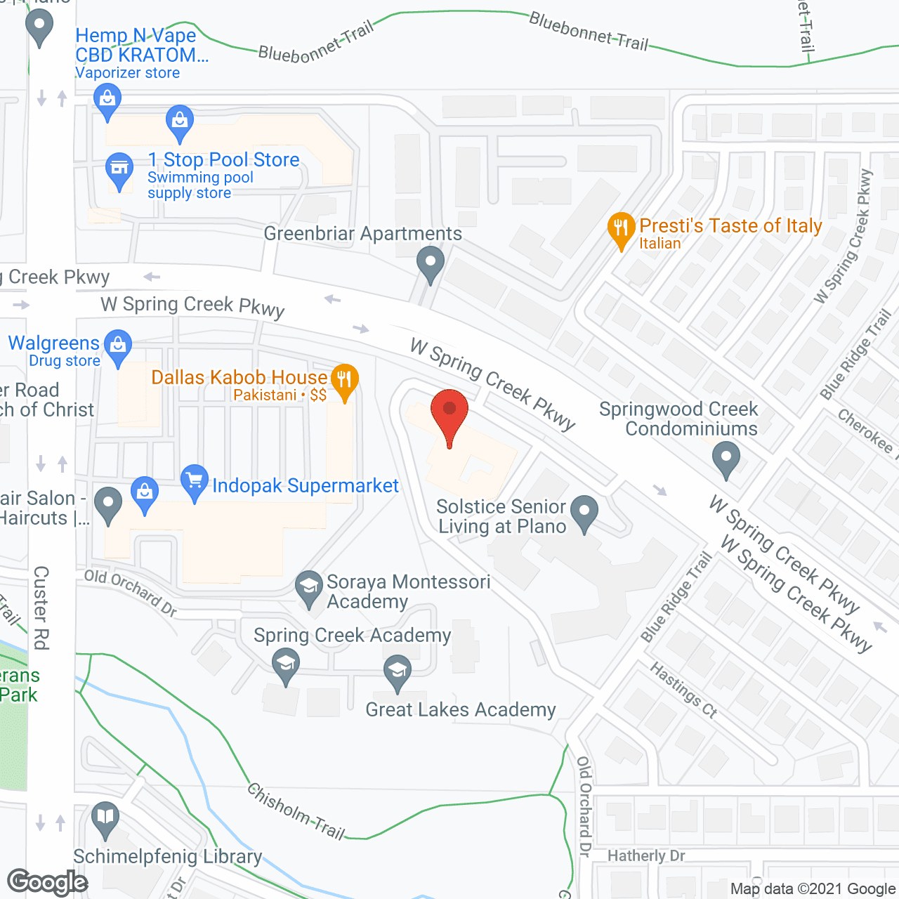 Map of the neighborhood around Brookdale Creekside