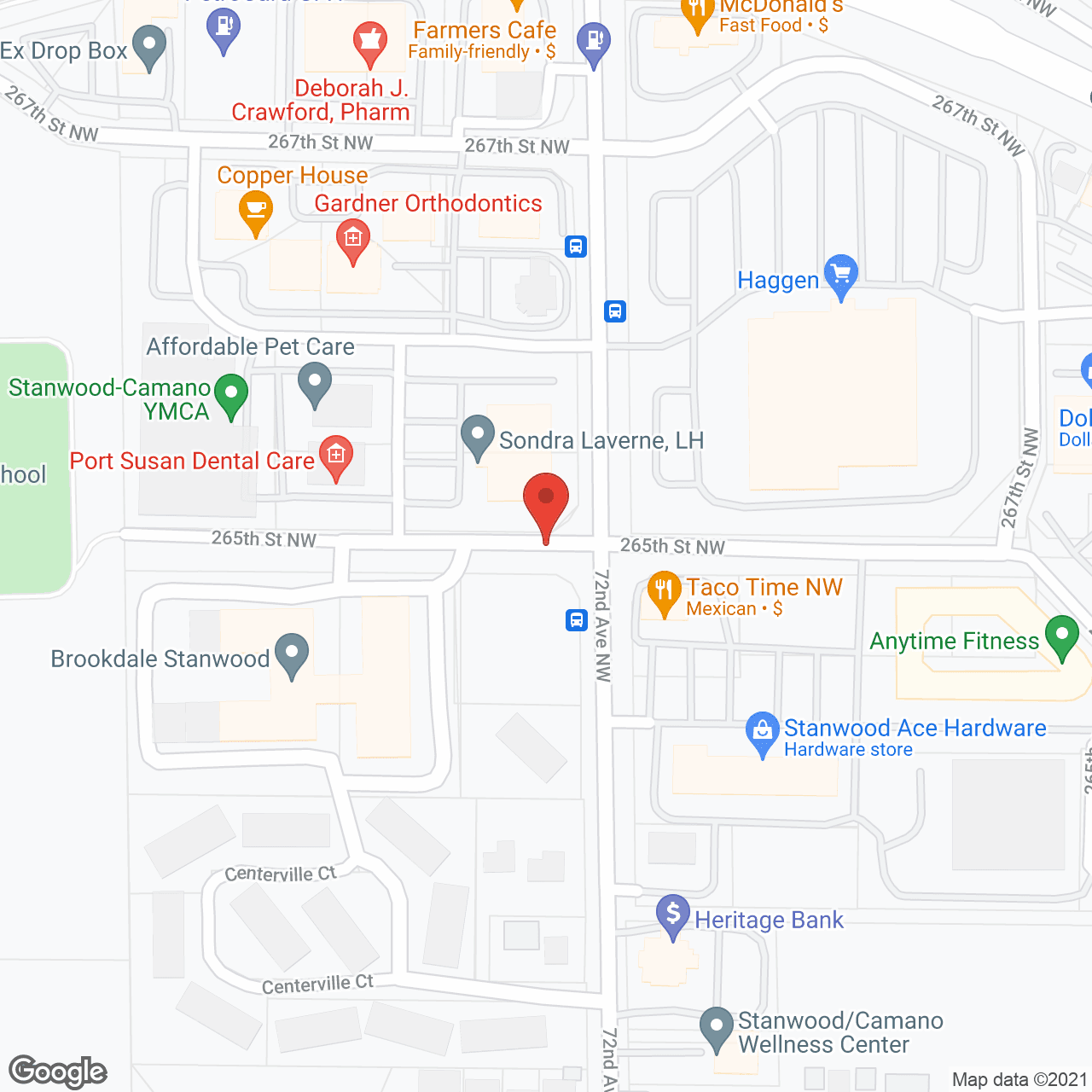 Map of the neighborhood around Brookdale Stanwood
