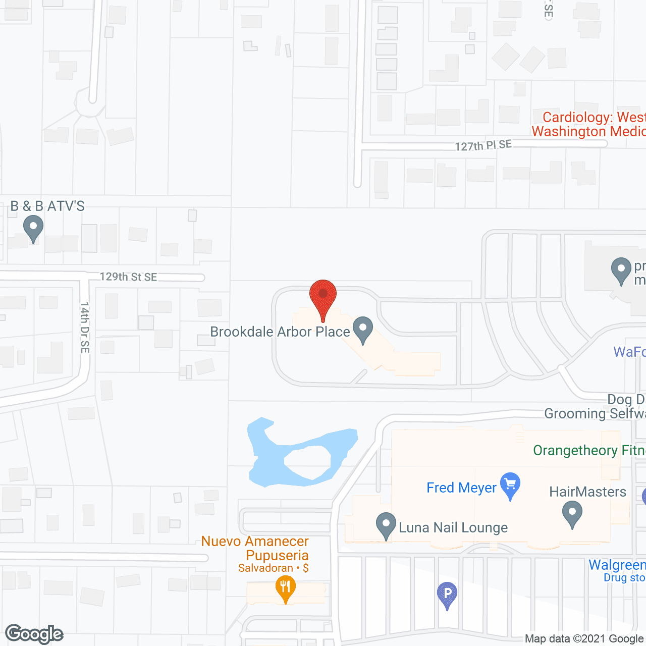 Map of the neighborhood around Brookdale Arbor Place