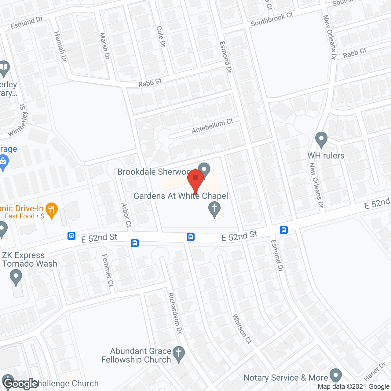 Map of the neighborhood around Brookdale Sherwood