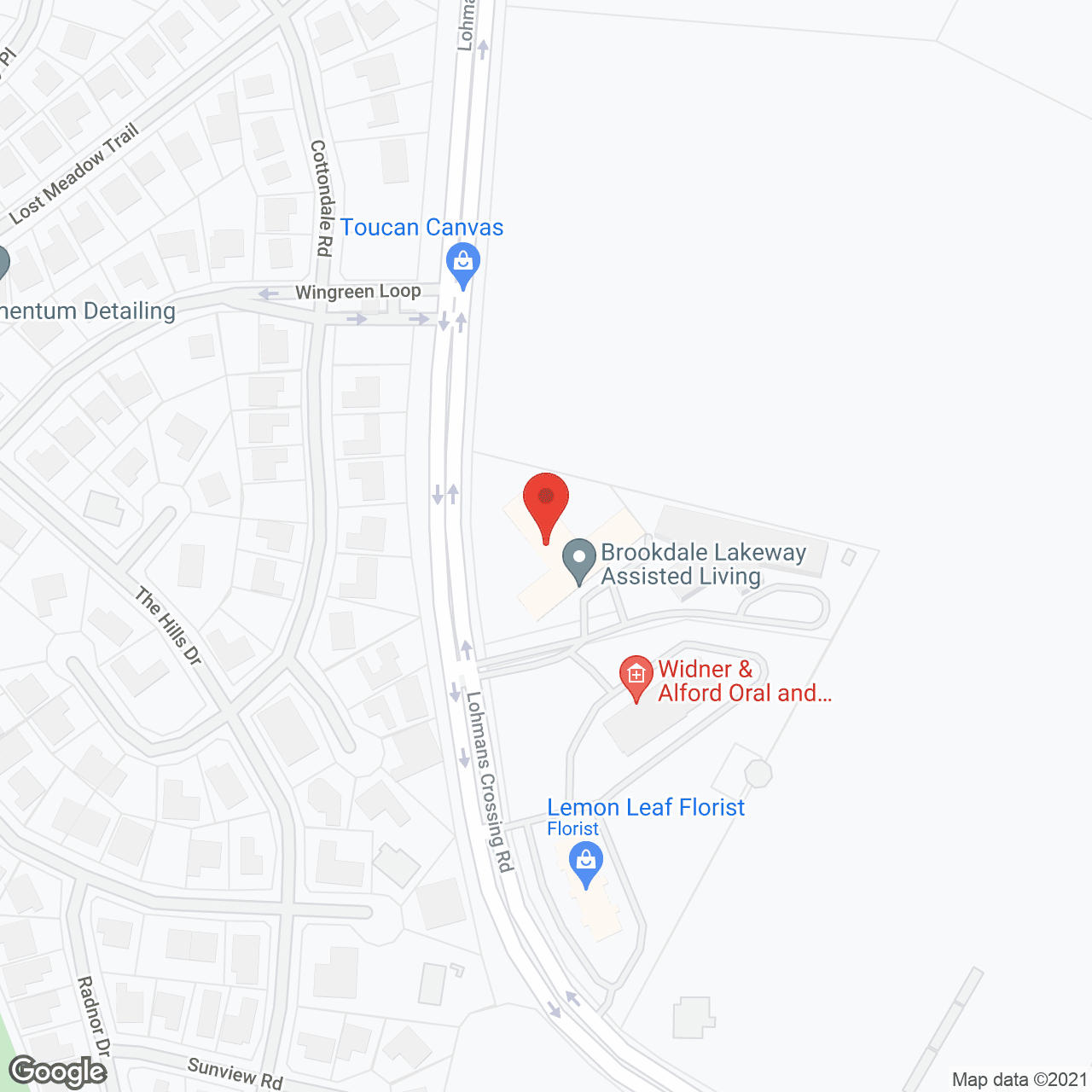 Map of the neighborhood around Brookdale Lakeway