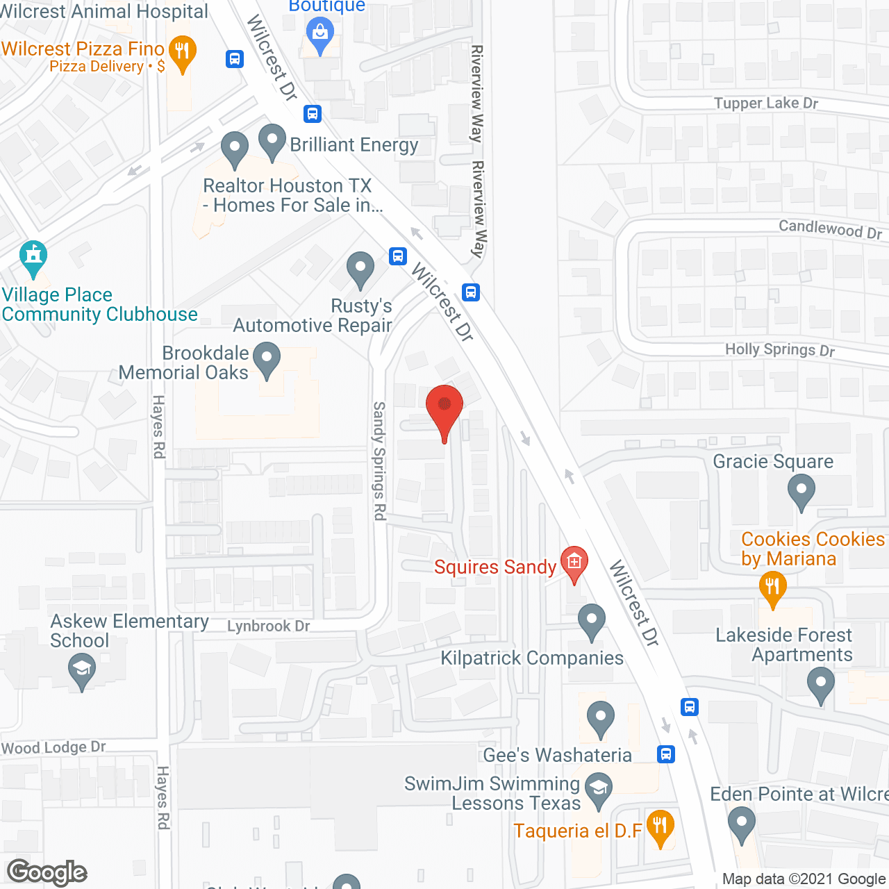 Map of the neighborhood around Brookdale Memorial Oaks