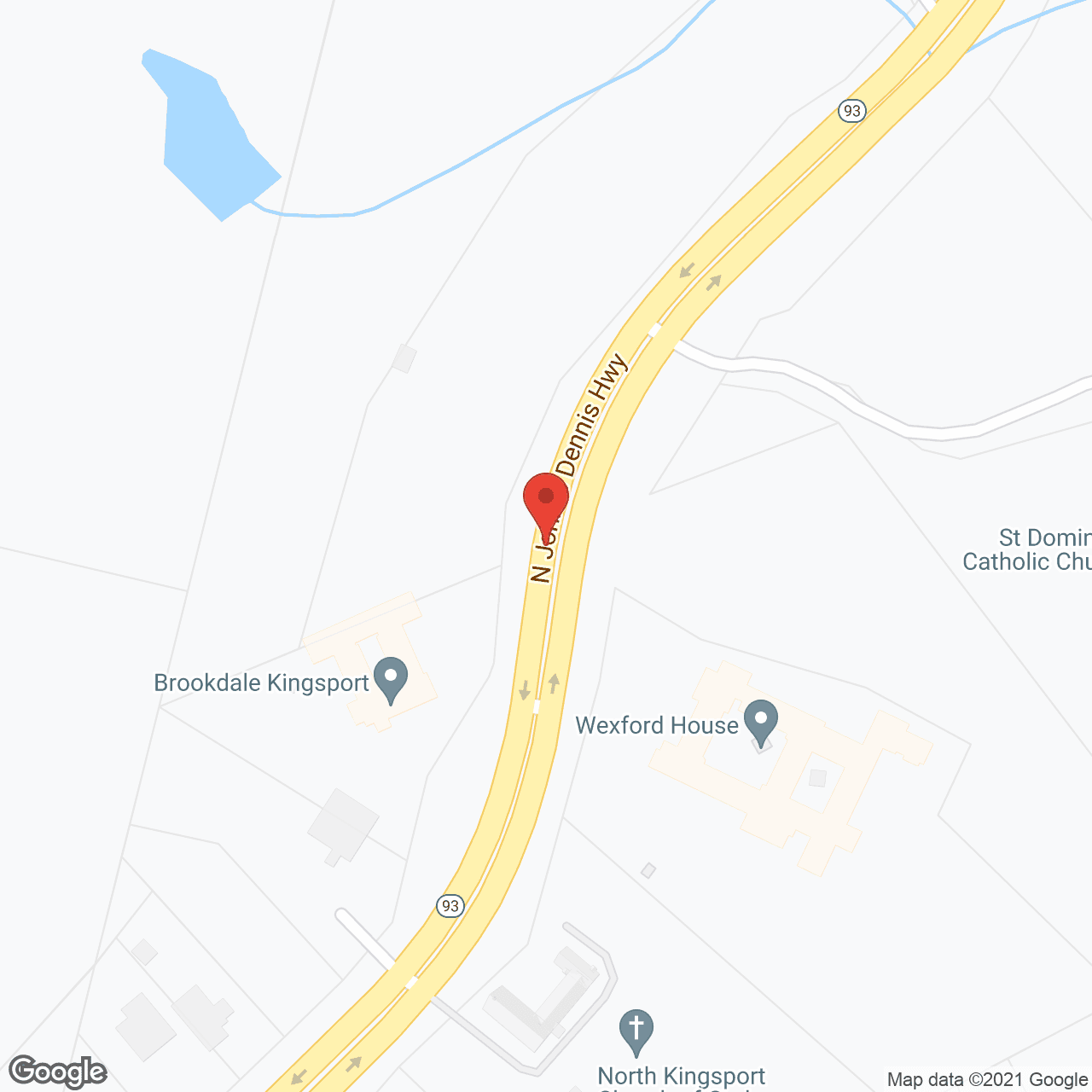 Map of the neighborhood around Brookdale Kingsport