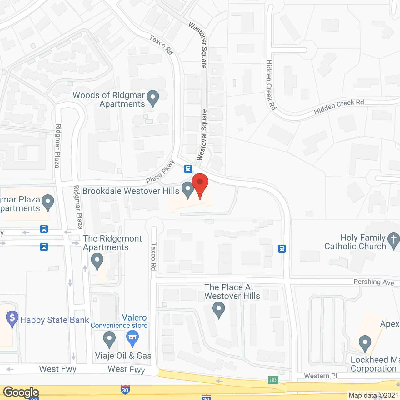 Map of the neighborhood around Brookdale Westover Hills