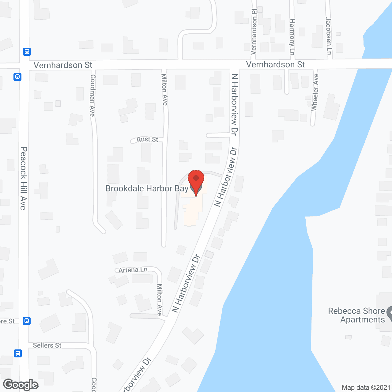 Map of the neighborhood around Brookdale Harbor Bay