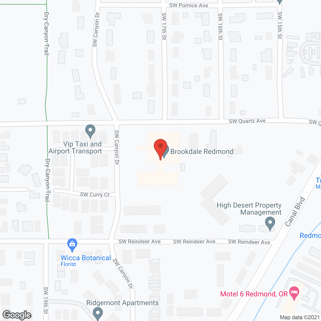 Map of the neighborhood around Brookdale Redmond
