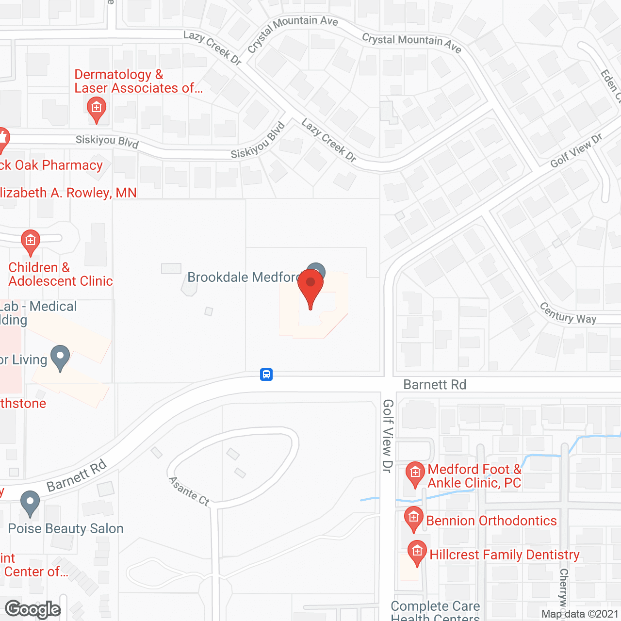 Map of the neighborhood around Brookdale Medford
