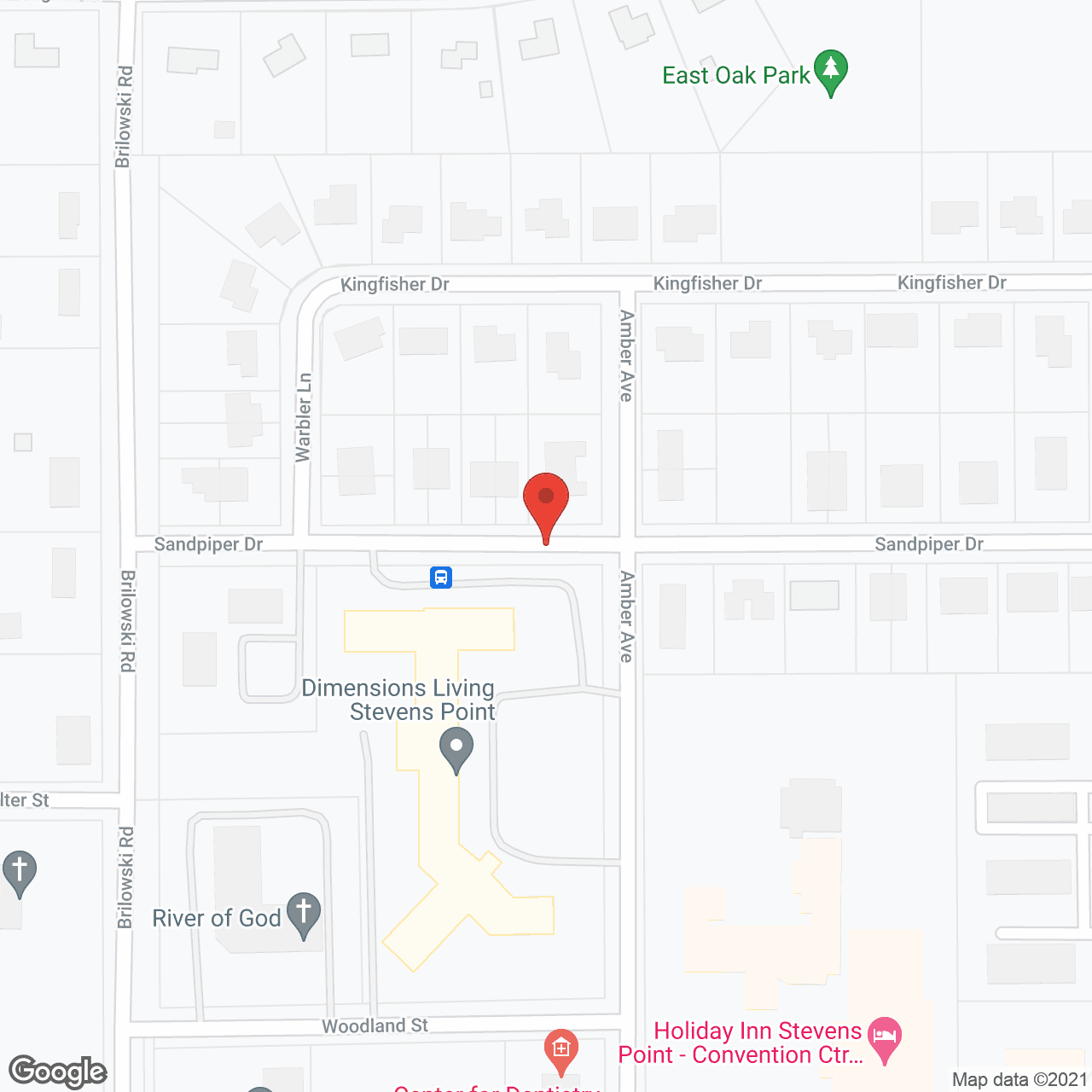 Map of the neighborhood around Dimensions Living Stevens Point
