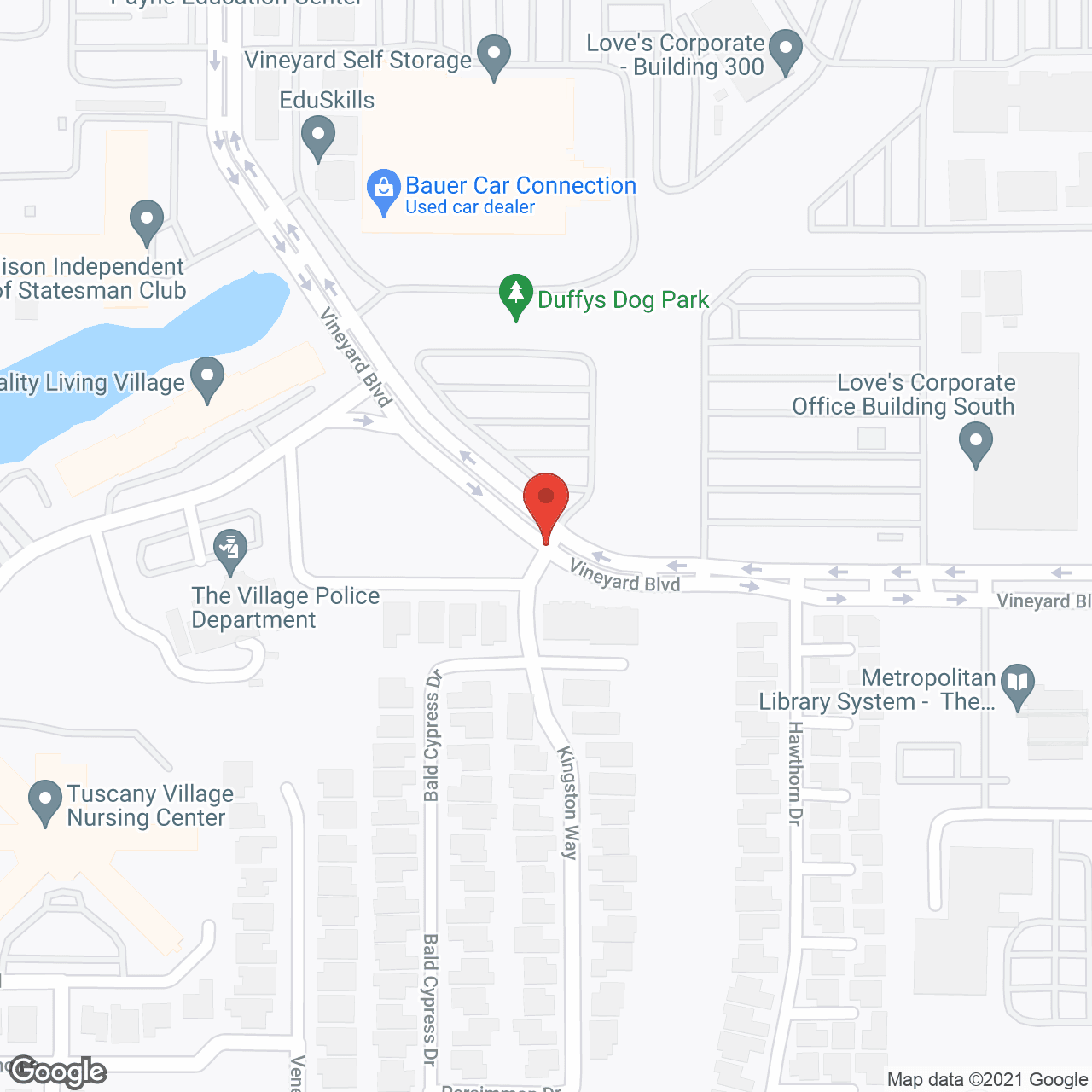 Map of the neighborhood around Elison of Statesman Club