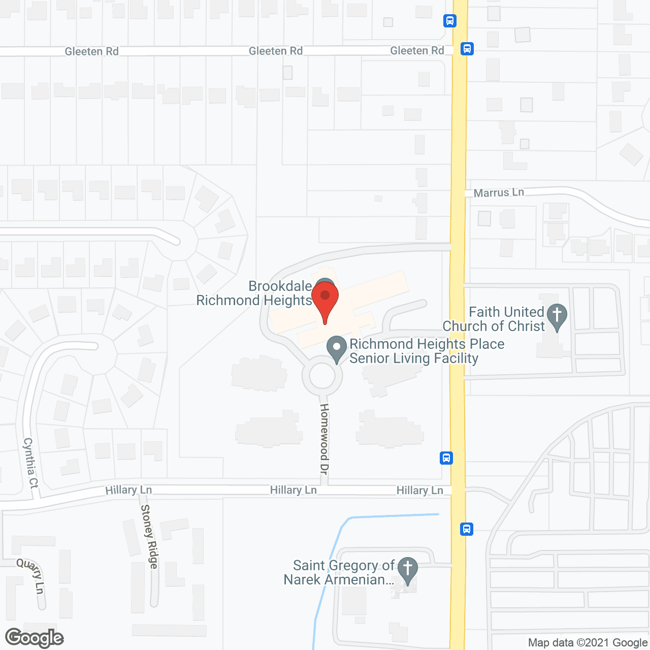 Map of the neighborhood around Richmond Heights Place