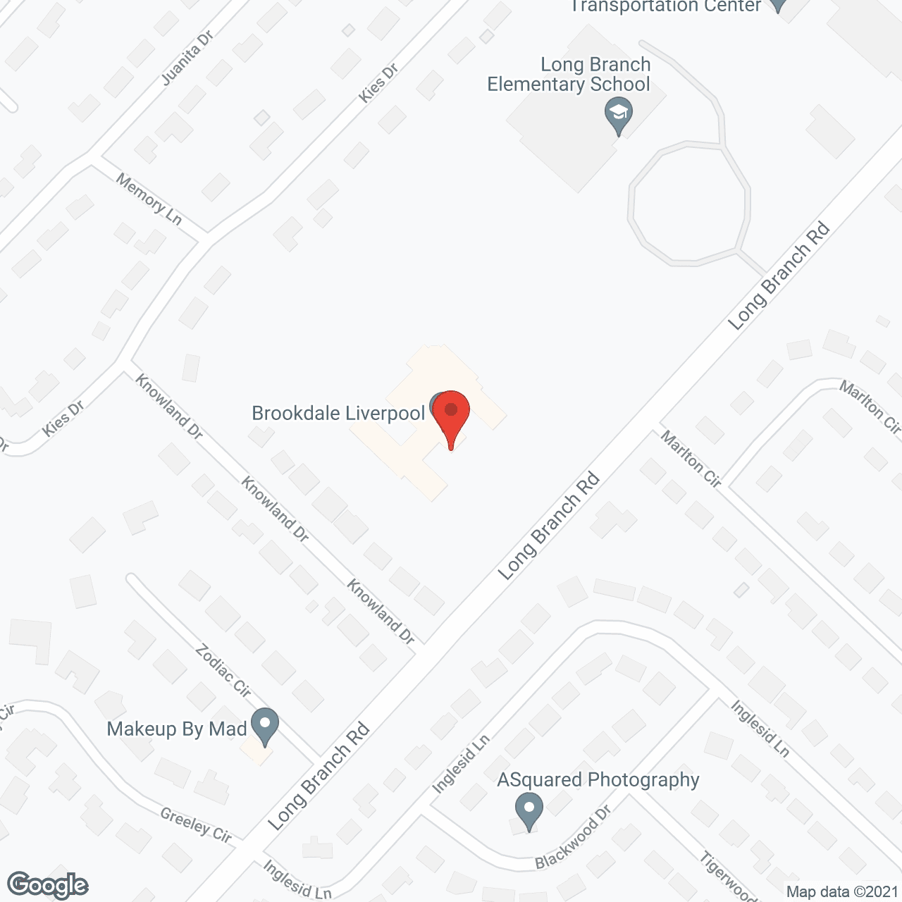 Map of the neighborhood around Brookdale Liverpool