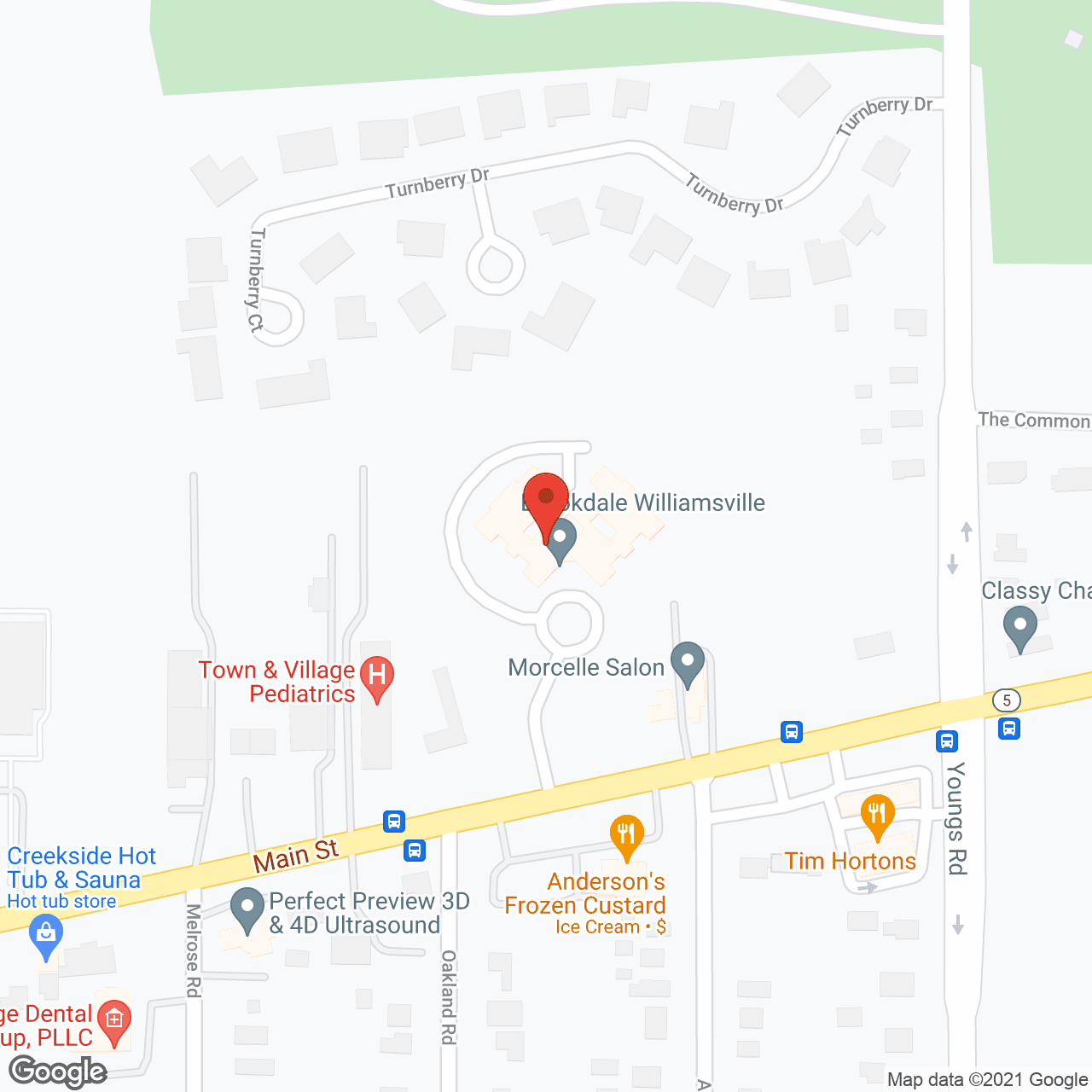 Map of the neighborhood around Brookdale Williamsville