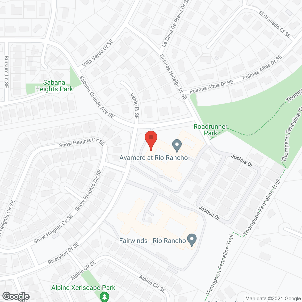 Map of the neighborhood around Avamere at Rio Rancho
