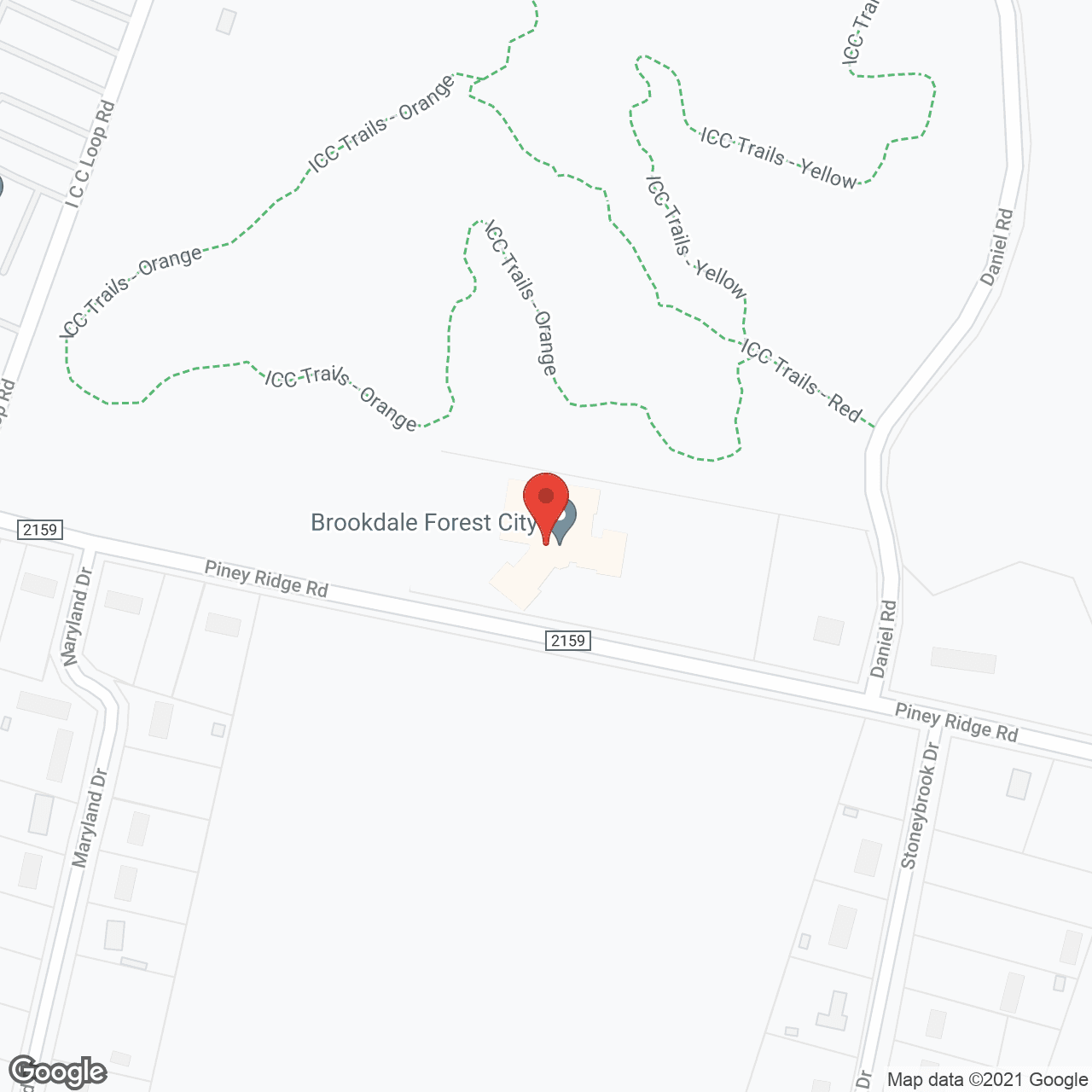 Map of the neighborhood around Brookdale Forest City