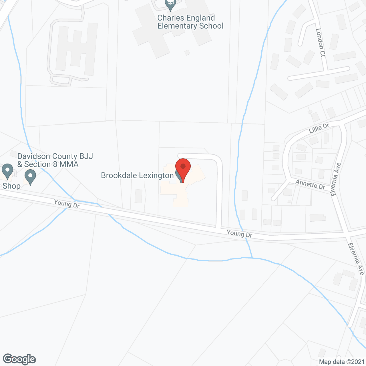 Map of the neighborhood around Brookdale Lexington