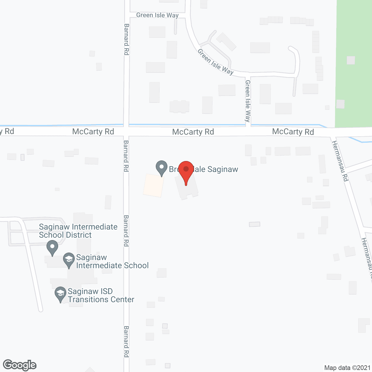 Map of the neighborhood around Brookdale Saginaw