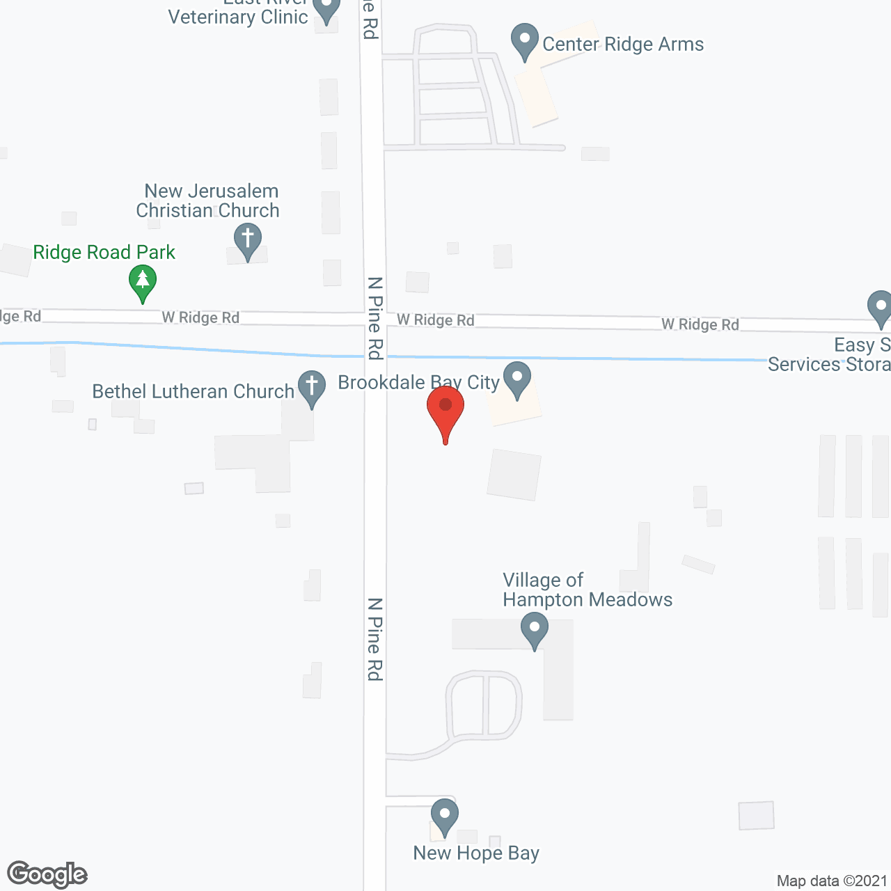 Map of the neighborhood around Brookdale Bay City