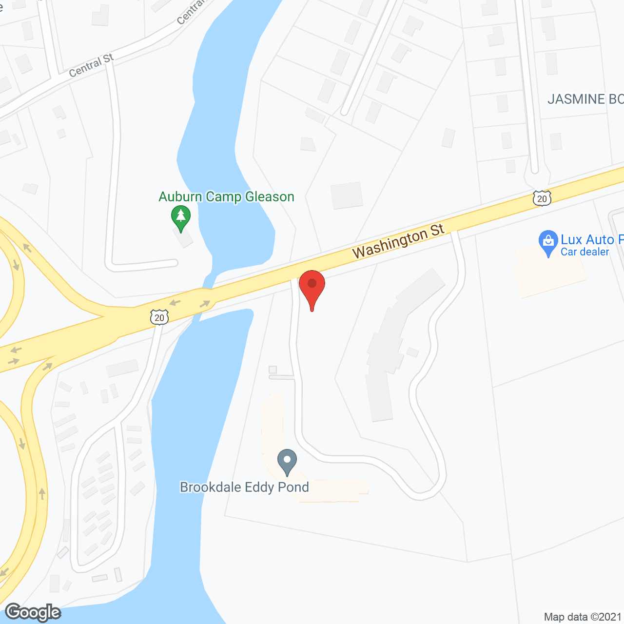 Map of the neighborhood around Brookdale Eddy Pond West