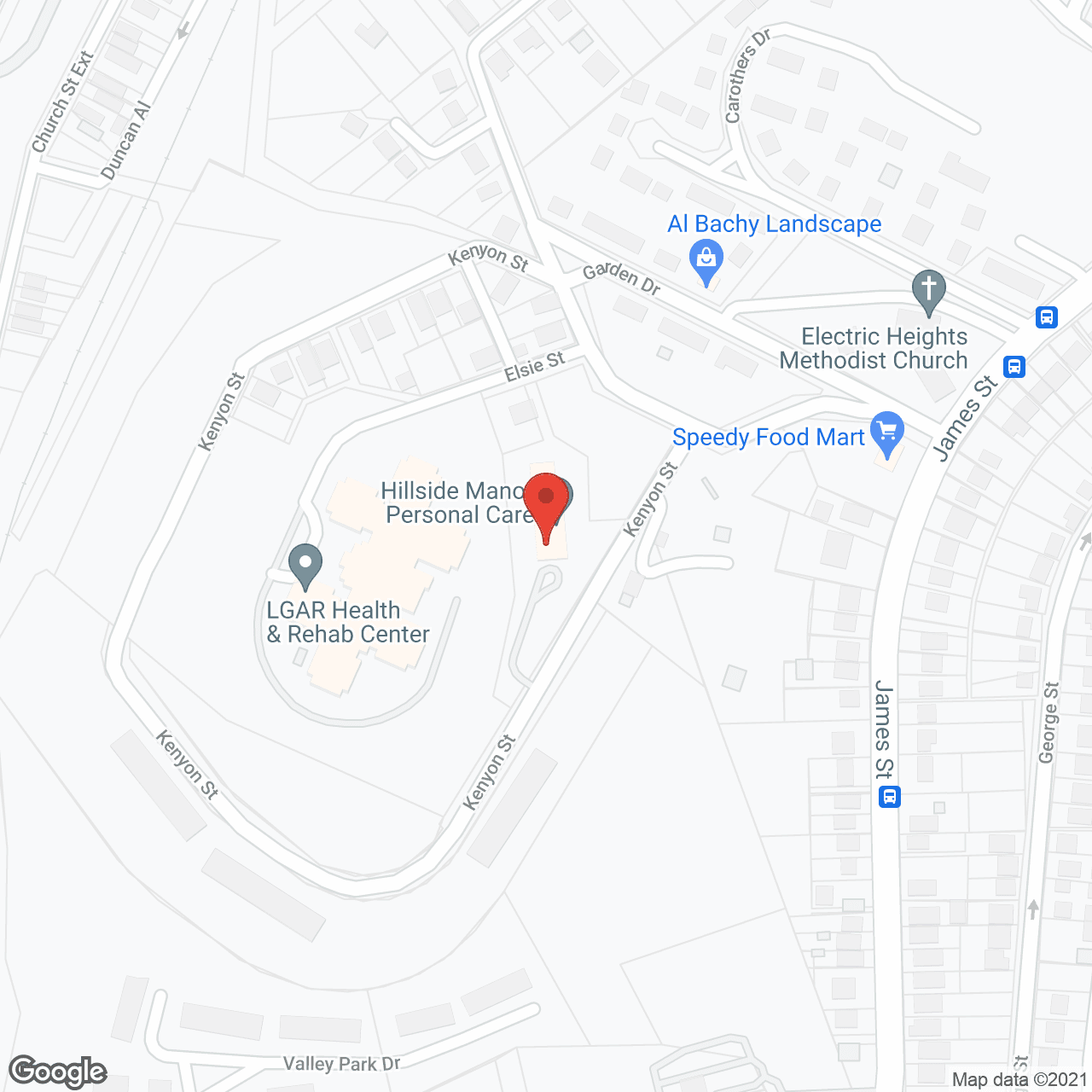 Map of the neighborhood around Reward Senior Care of Turtle Creek