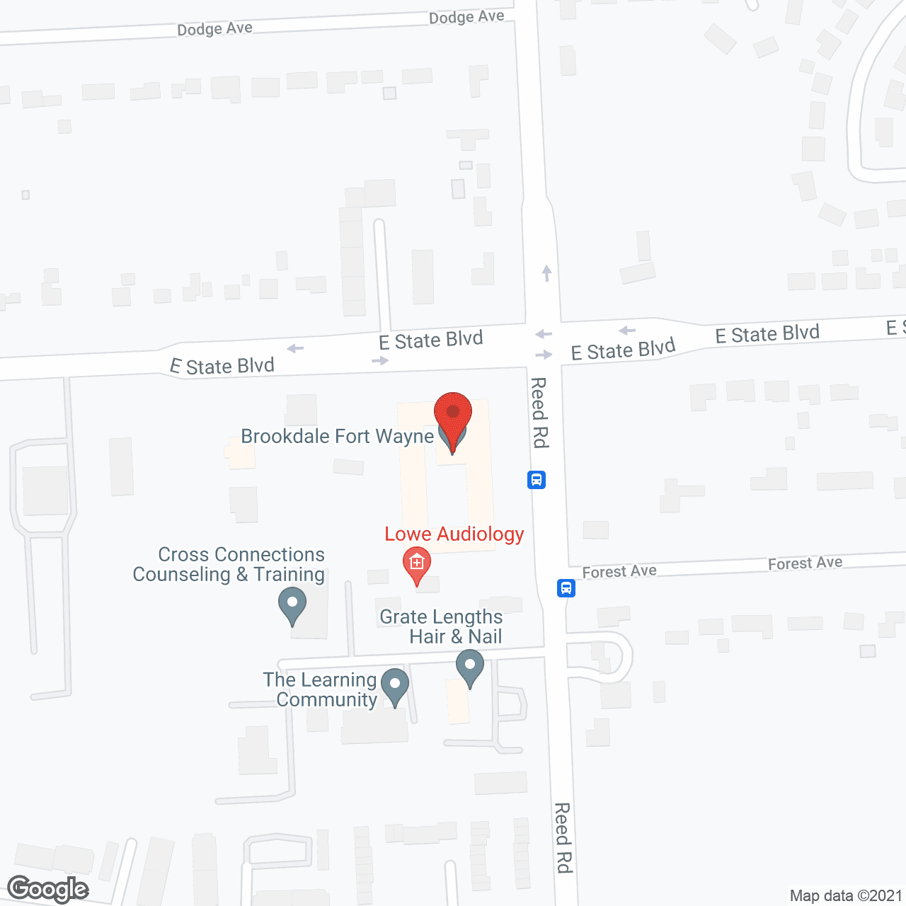 Map of the neighborhood around The Terrace at Fort Wayne