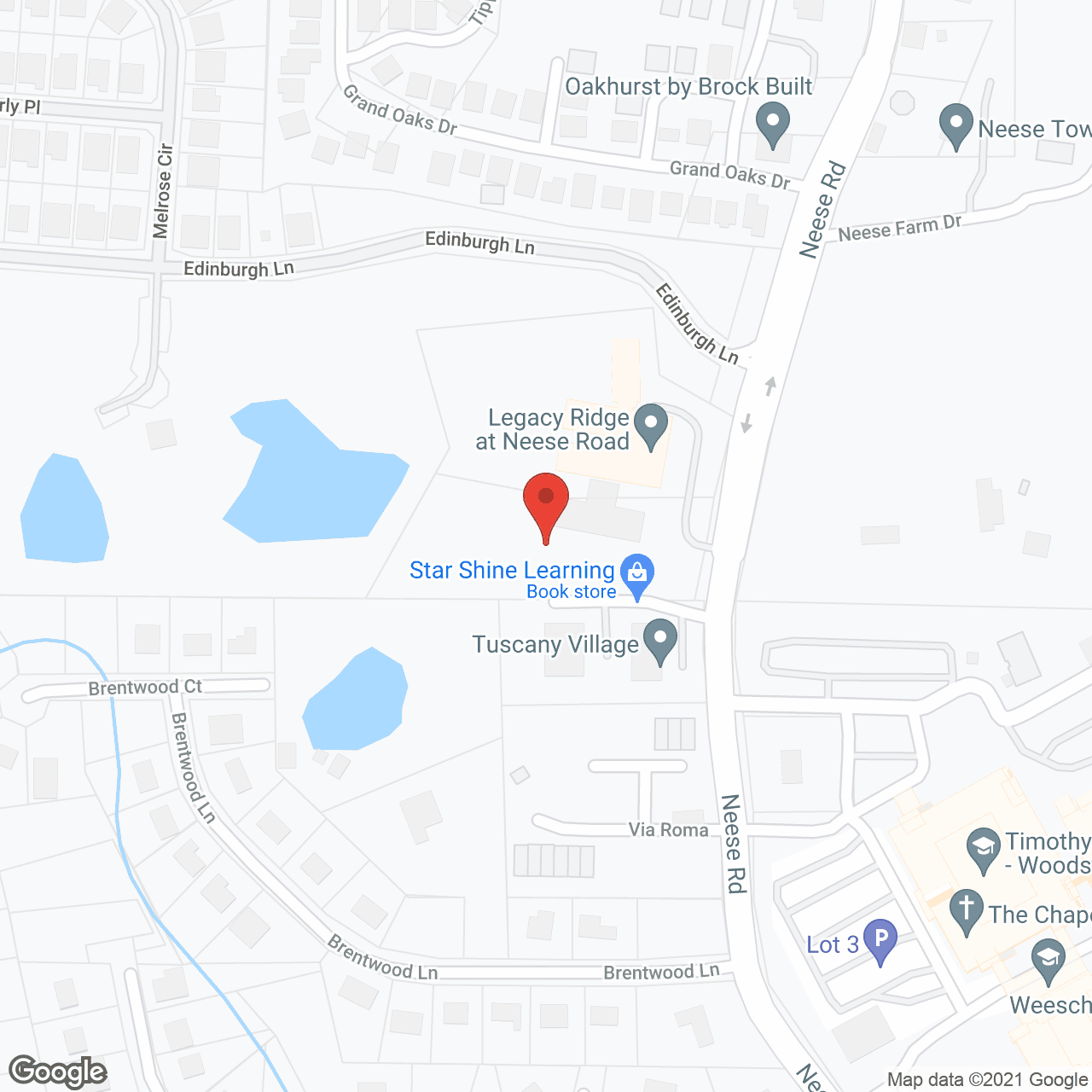 Map of the neighborhood around Bellevue at Neese Road