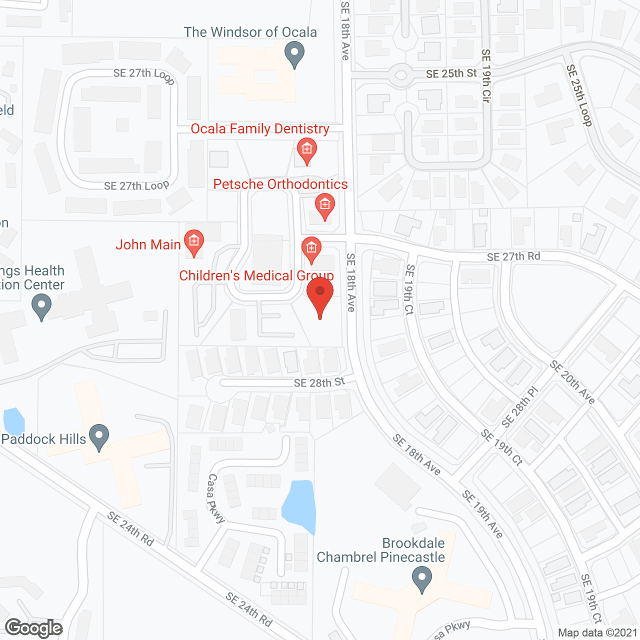 Map of the neighborhood around Brookdale Paddock Hills