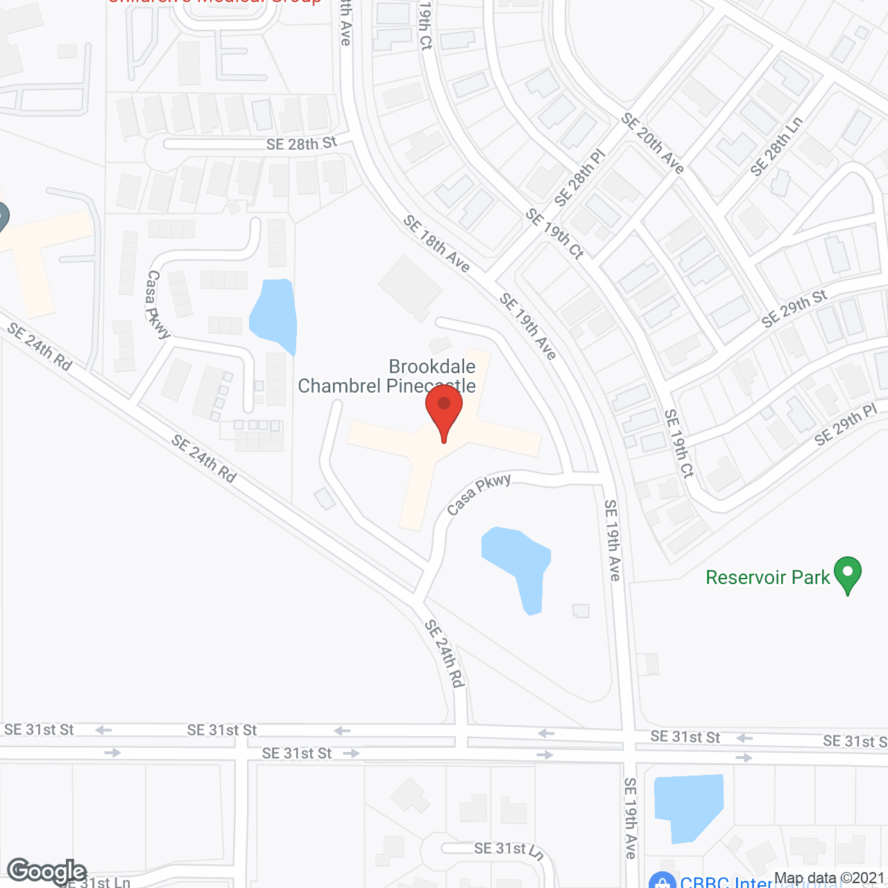 Map of the neighborhood around Brookdale Chambrel Pinecastle