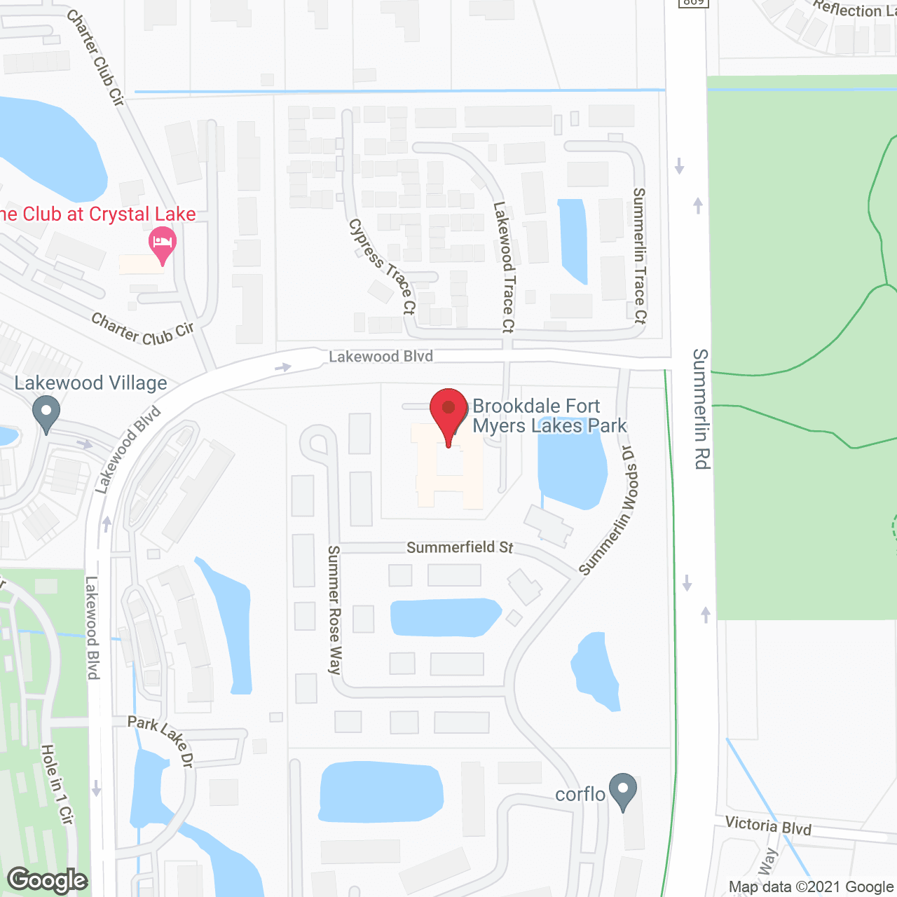 Map of the neighborhood around The Opal at Lakes Park