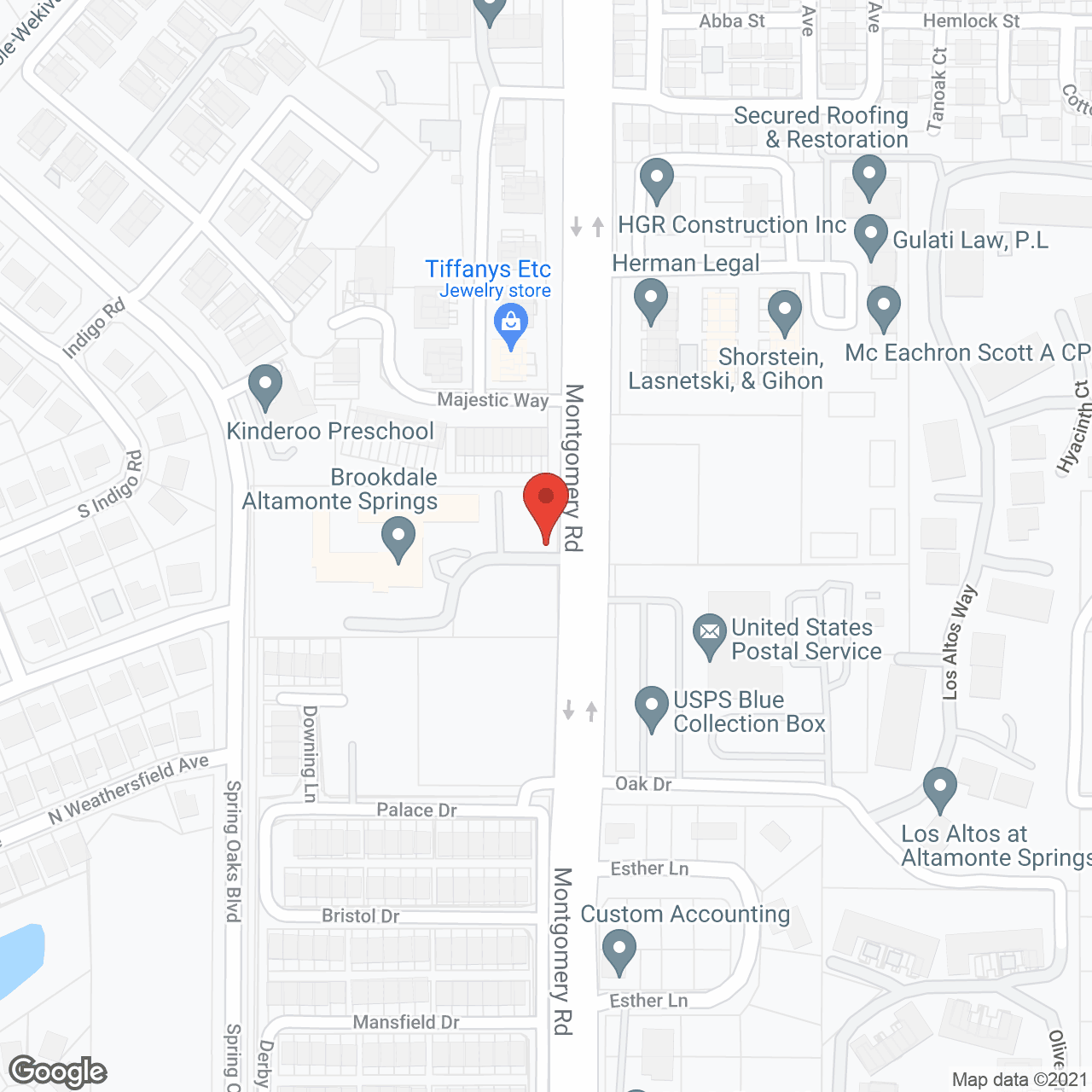 Map of the neighborhood around Brookdale Altamonte Springs