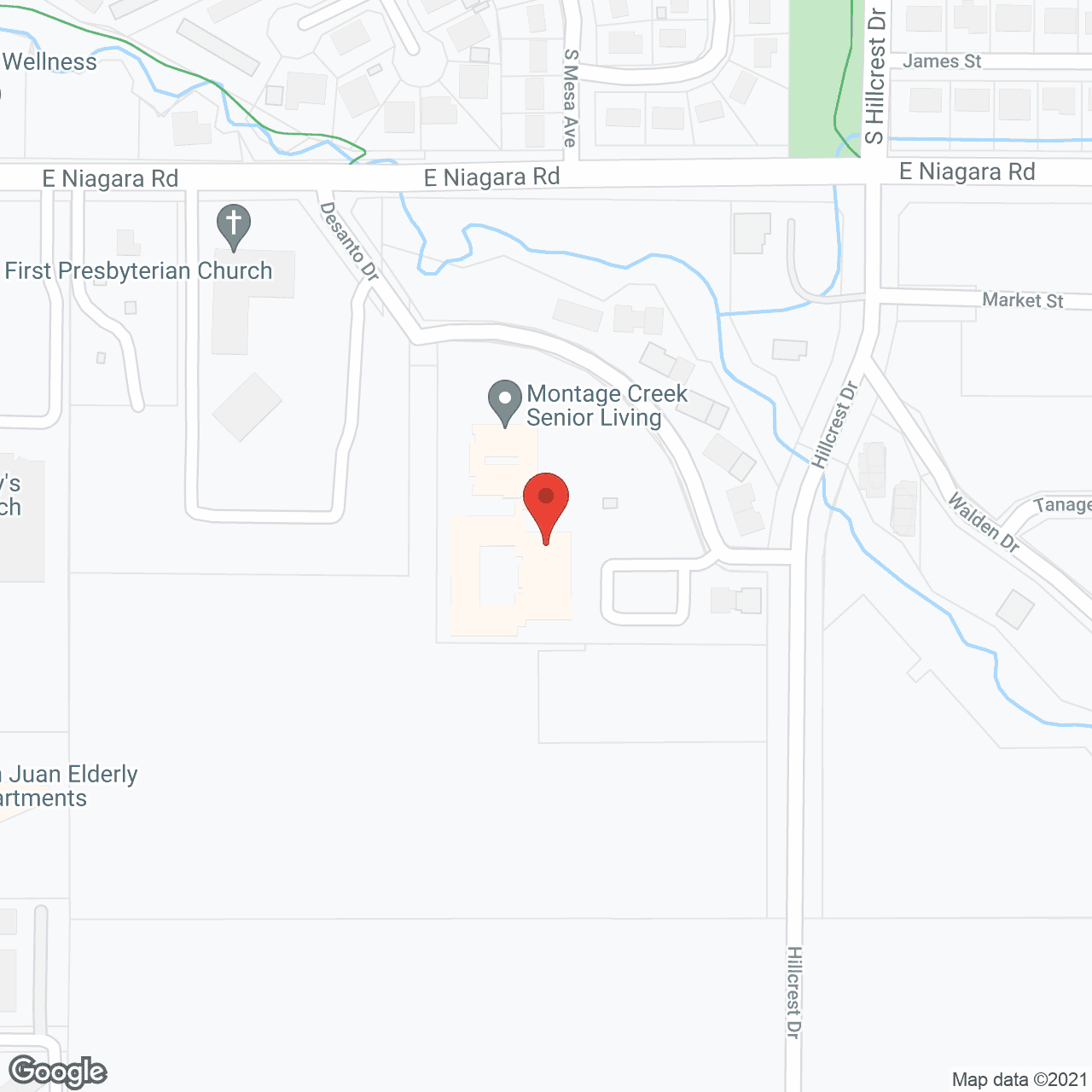 Map of the neighborhood around Montage Creek