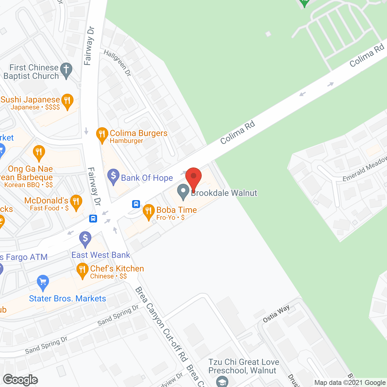 Map of the neighborhood around Walnut Valley Senior Living