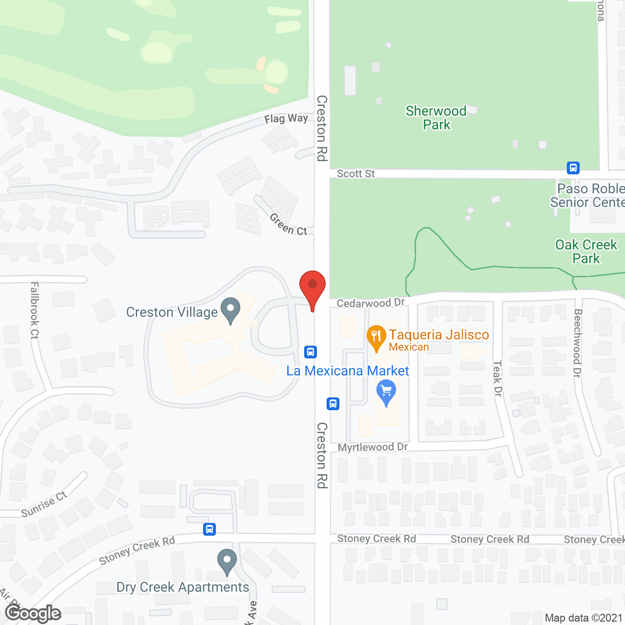Map of the neighborhood around Creston Village